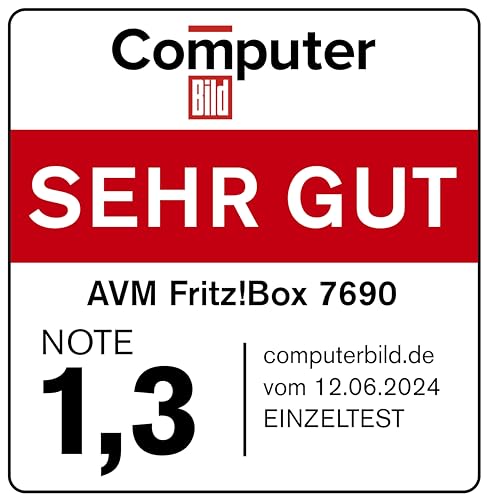 FRITZ!Box 7690 – Wi-Fi 7 DSL-Router (5.760 + 1.376 MBit/s, VDSL-Supervectoring, Mesh, DECT, DE-Version)