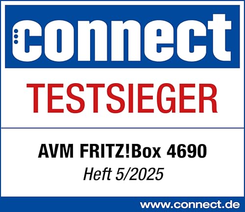 FRITZ!Box 4690 Wi-Fi 7 Mesh Router – 6960 MBit/s, 10G WAN/LAN, 3x 2.5G LAN