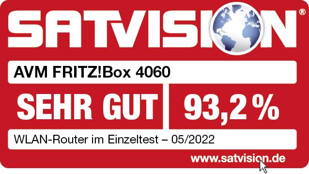 FRITZ!Box 4060 Wi-Fi 6 Mesh Router – 4800 + 1200 MBit/s, 3x LAN, DECT, USB 3.0