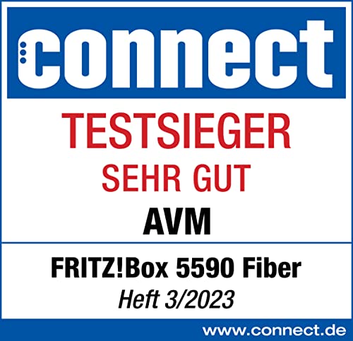 FRITZ!Box 5590 Fiber – Wi-Fi 6 Router für Glasfaser, 3600 MBit/s, Mesh, DECT, 2.5G LAN
