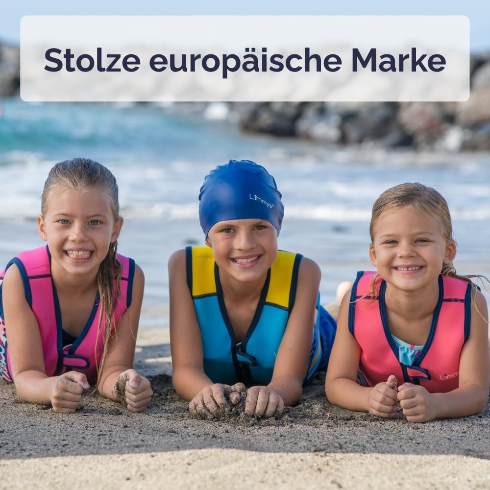 Limmys Premium Schwimmweste für Kinder – Moderne Schwimmhilfe für Jungen, Mädchen und Kleinkinder – Mit praktischer Tragetasche