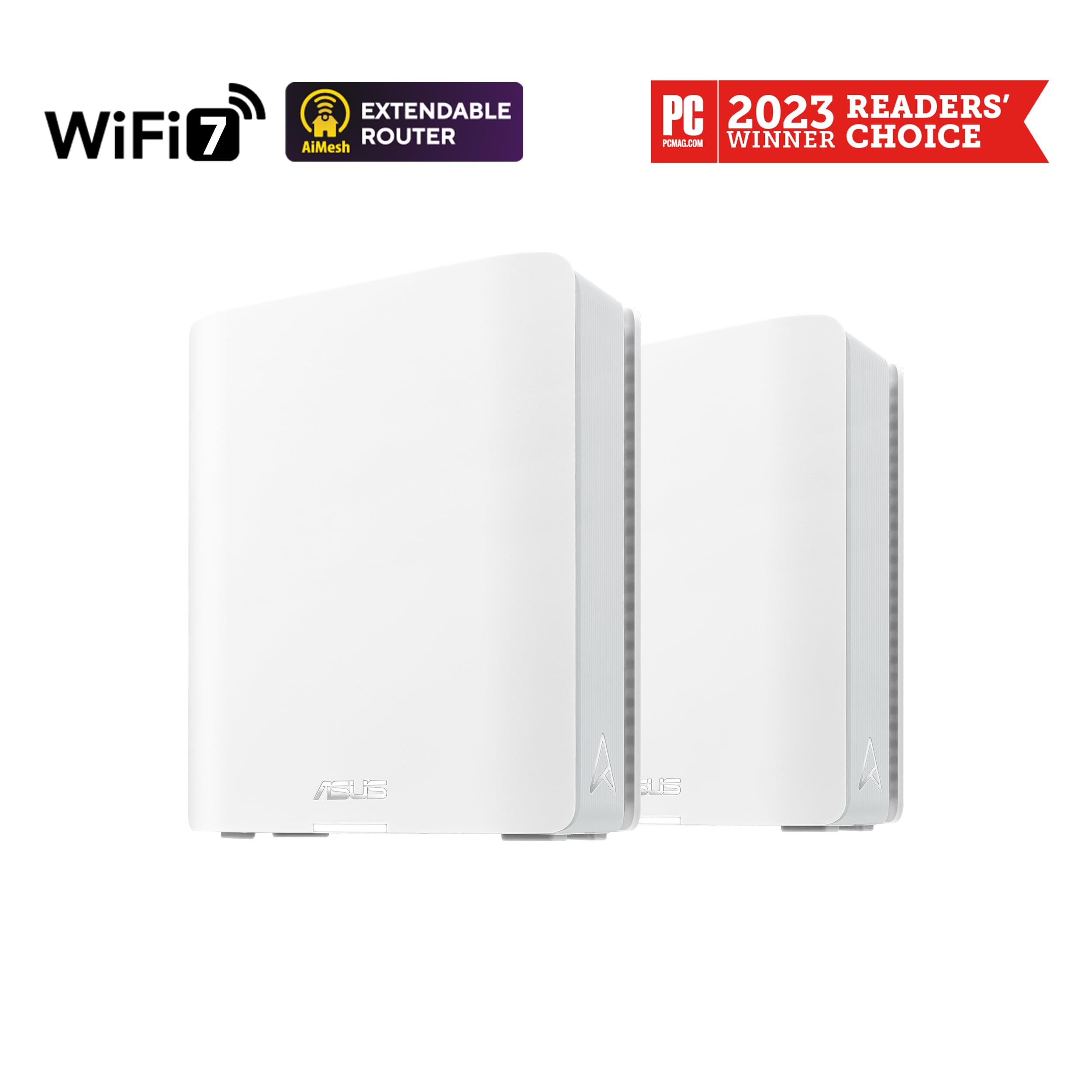 ASUS ZenWiFi BT10 WiFi 7 Tri-Band Router (18 Gbps, 275 m² Abdeckung, 2x 10G-Port, AiMesh, VPN, Kindersicherung, Weiß)