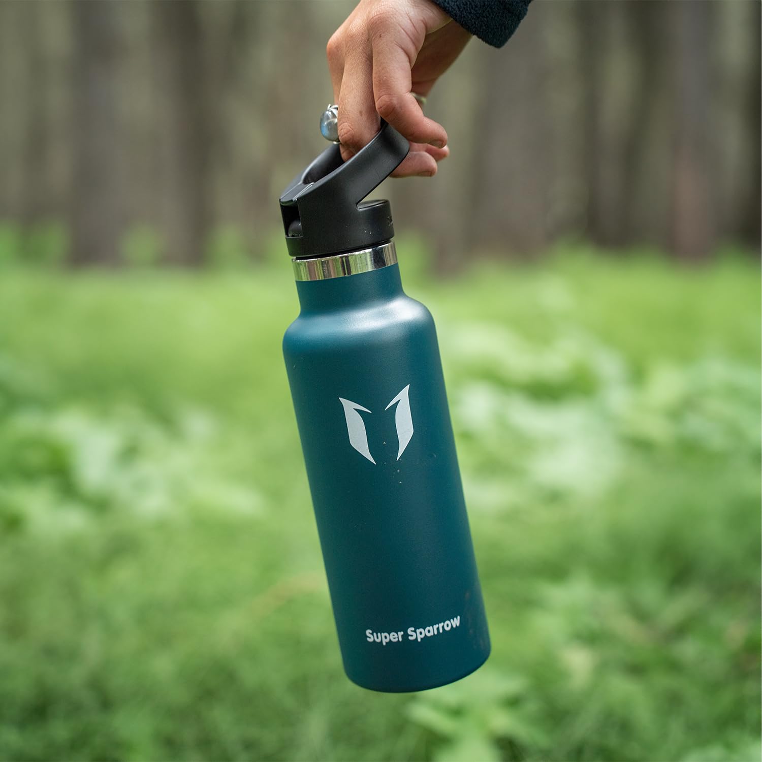 Super Sparrow Trinkflasche Edelstahl Wasserflasche - 750ml - Isolier Flasche mit Perfekte Thermosflasche für Das Laufen, Fitness, Yoga, Im Freien