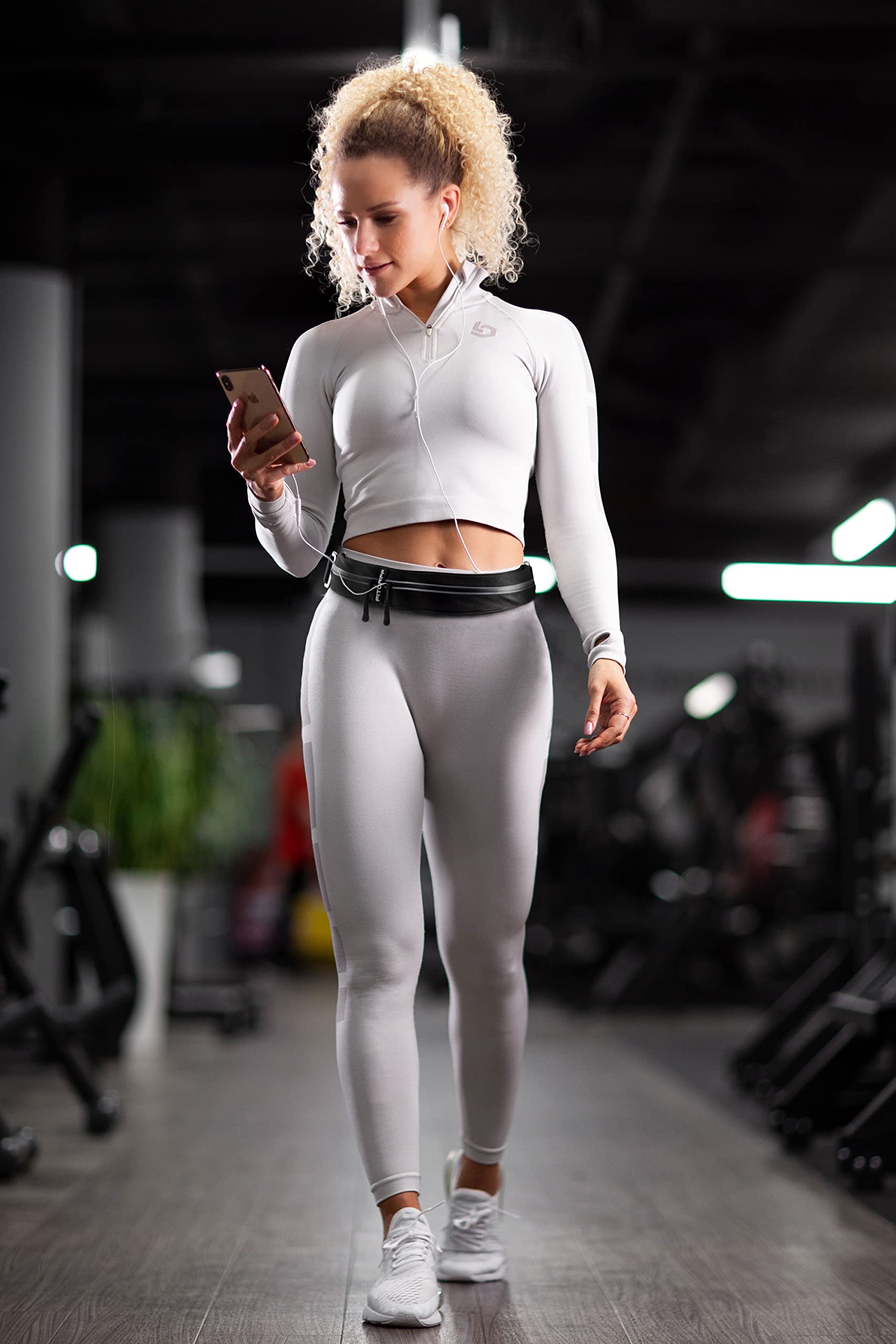 Fitgriff® Laufgürtel für Handy - Lauftasche Jogging, Hüfttasche, Sportgürtel, Running Belt zum Joggen, Laufen, Sport, Fitness - passend
