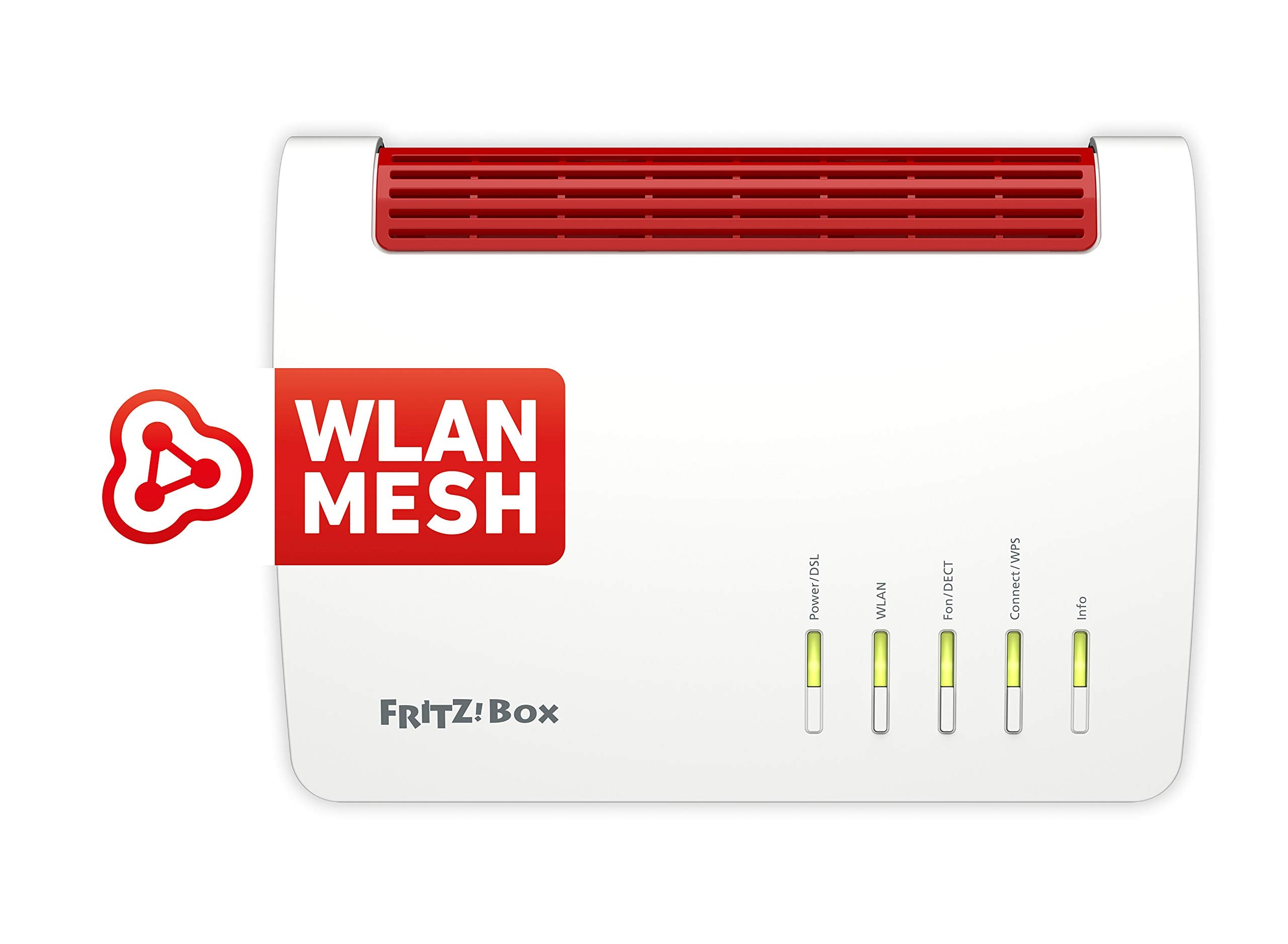 FRITZ!Box 7590 – WLAN AC+N DSL/VDSL Router (1.733 + 800 MBit/s, VDSL-Supervectoring, Mesh, DECT, Media Server, DE-Version)