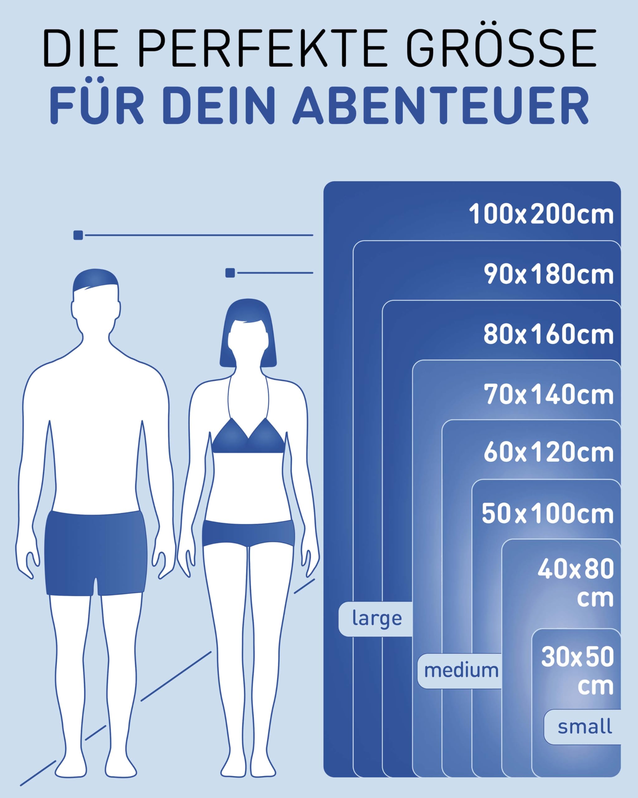 Fit-Flip Mikrofaser Handtuch - kompakte Microfaser Handtücher - ideal als Sporthandtuch, Reisehandtuch, Strandtuch - schnelltrocknend und leicht