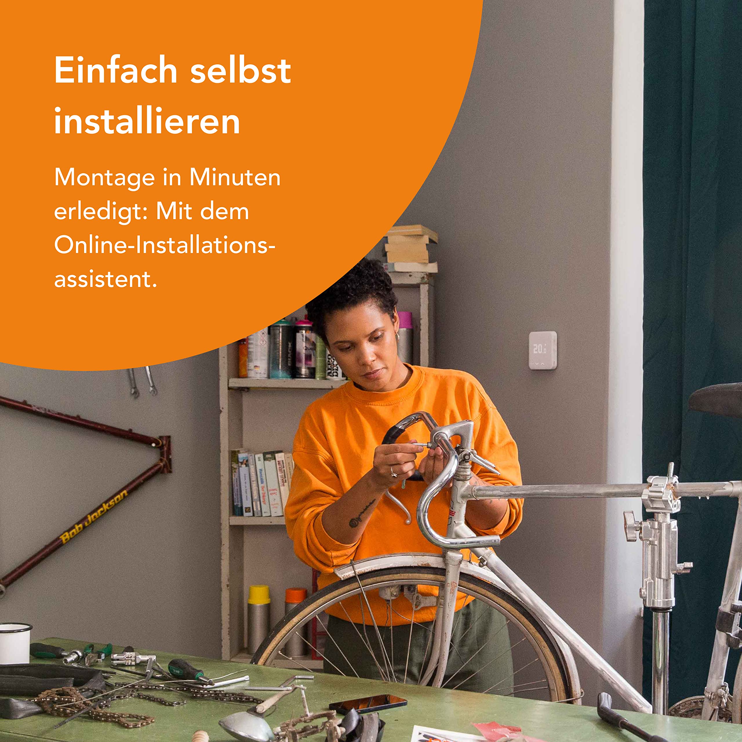 tado° V3+ Funk Thermostat Starter Kit mit Standfuß | Smarte Heizungssteuerung für Boiler | WLAN, Alexa, Siri & Google Assistant kompatibel