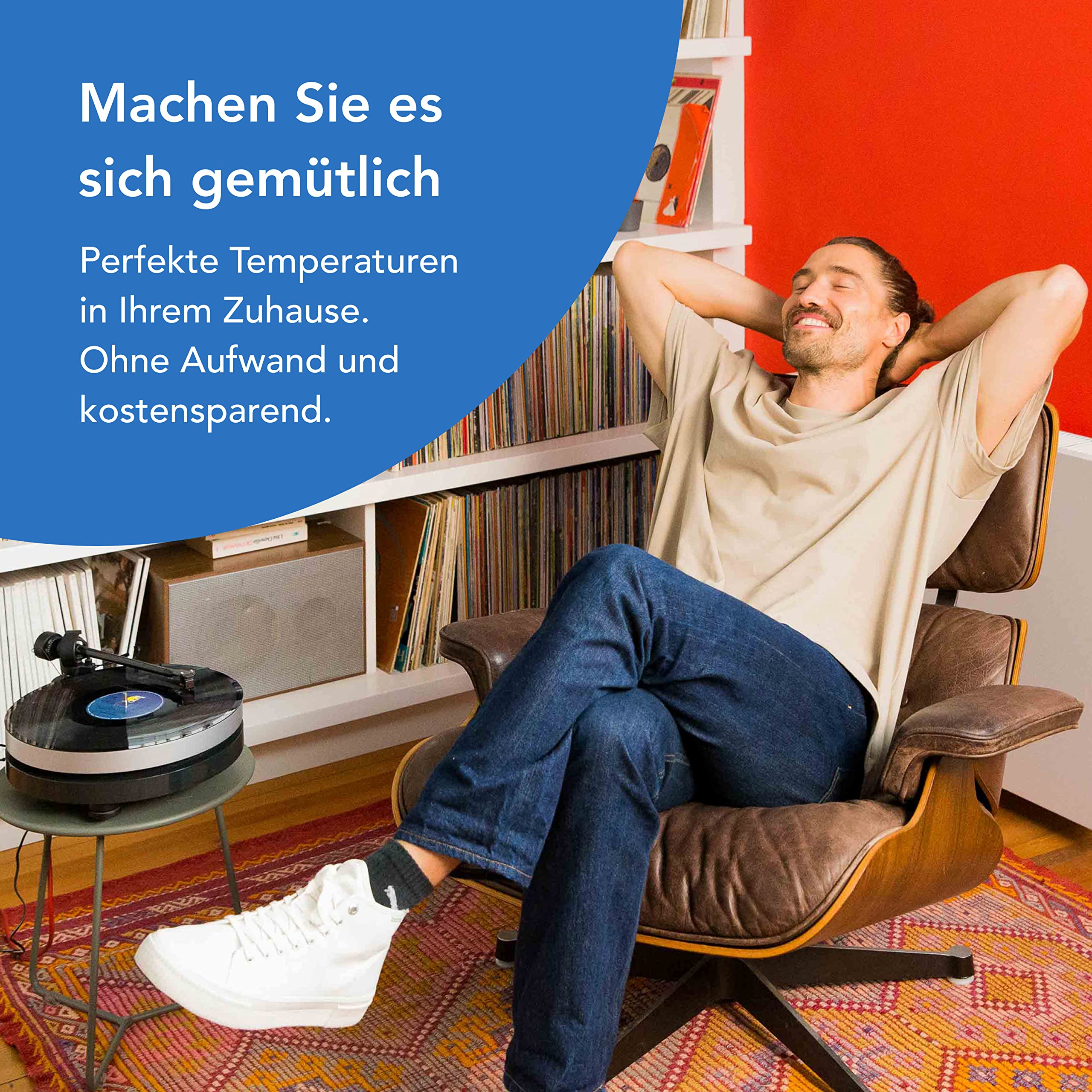 tado° V3+ Funk Thermostat Starter Kit mit Standfuß | Smarte Heizungssteuerung für Boiler | WLAN, Alexa, Siri & Google Assistant kompatibel