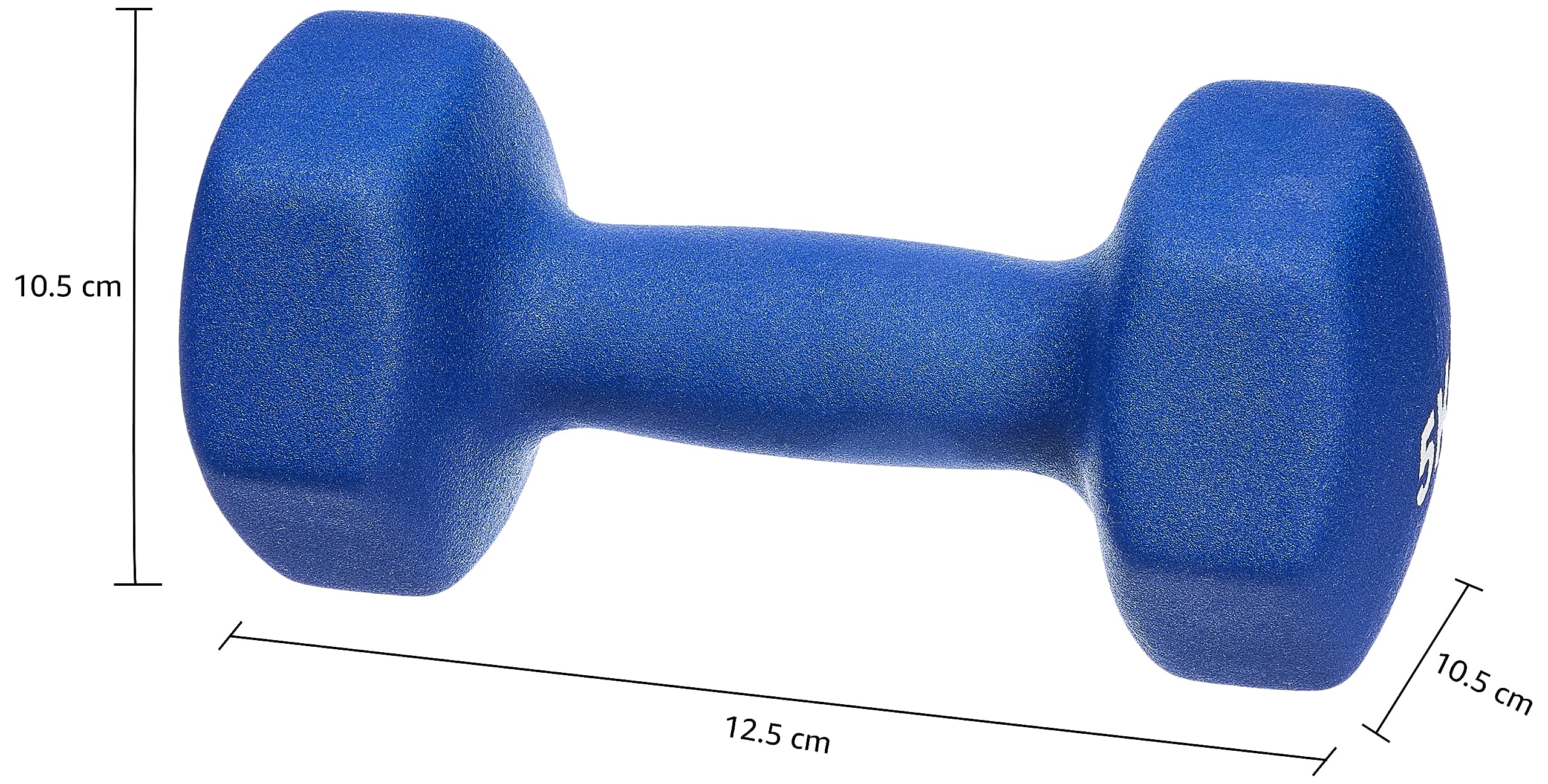 Amazon Basics Neopren Hanteln Gewichte, Türkis, 4 kg, (2er-Set), 2 x 2 kg